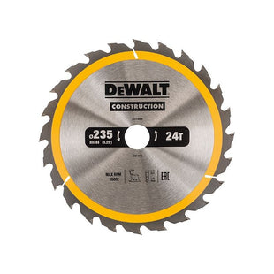 Dewalt Power Tools Portable Construction Circular Saw Blade 235 x 30mm x 24T DeWALT Power Tools - RockBottom Northampton