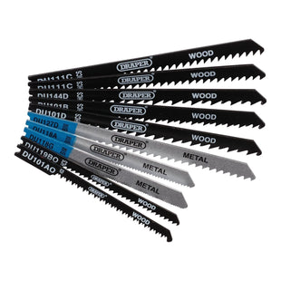 Draper Assorted BIM and HCS Jigsaw Blade Set for Wood and Metal (10 Piece) 43470 Draper - Town Tools