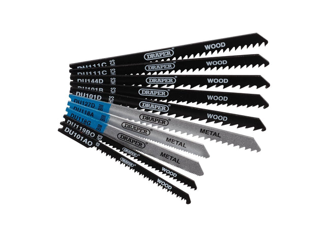 Draper Assorted BIM and HCS Jigsaw Blade Set for Wood and Metal (10 Piece) 43470 Draper - Town Tools