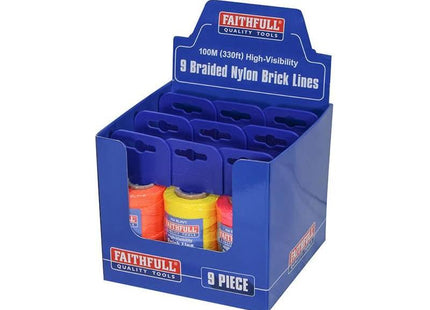Faithfull Brick Line Replacement Dispenser Reel CDU, 9 Piece Faithfull - RockBottom Northampton