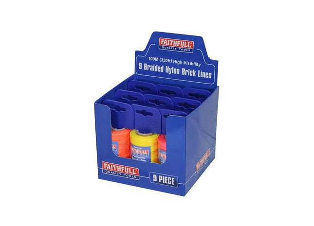 Faithfull Brick Line Replacement Dispenser Reel CDU, 9 Piece Faithfull - RockBottom Northampton