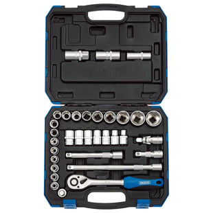 Draper Combined MM/AF Socket Set, 1/2" Sq. Dr. (33 Piece) 16363 Draper - Town Tools
