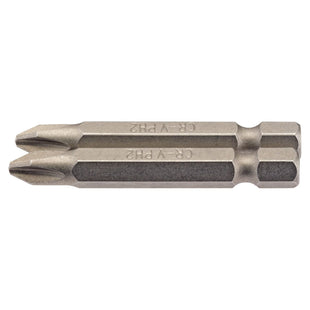 Draper Cross Slot Insert Bit, 1/4" Hex, 50mm Long, No.2 (Pack of 2) 64237 Draper - Town Tools