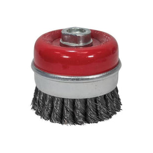 Faithfull Wire Cup Brush Twist Knot 80mm M14x2, 0.50mm Steel Wire Faithfull - RockBottom Northampton