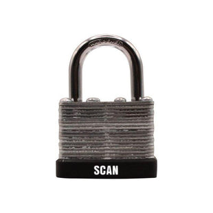 Scan Laminated Steel Padlock 40mm Keyed Alike Pack of 2 Scan - RockBottom Nothampton