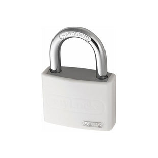 Abus Mechanical T65AL/40mm My Lock Aluminium Padlock White Keyed Alike 6401 ABUS Mechanical - RockBottom Northampton