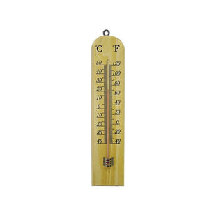 Faithfull Wall Thermometer - Wood 260mm Faithfull - RockBottom Northampton