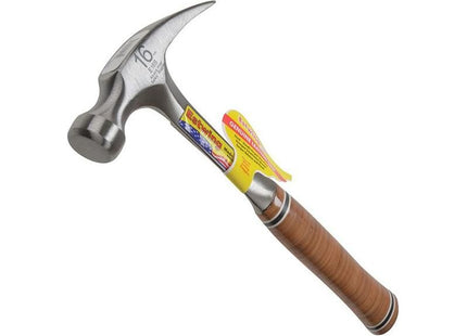 Estwing E16S Straight Claw Hammer - Leather Grip 450g (16oz) Estwing - RockBottom Northamptin
