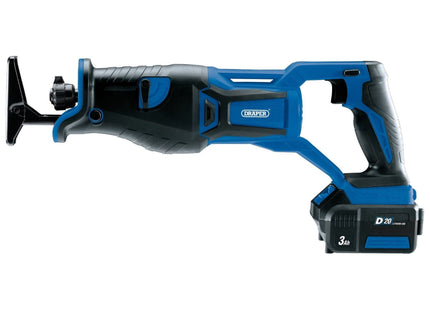 Draper D20 20V Brushless Reciprocating Saw, 1 x 3.0Ah Battery, 1 x Fast Charger Draper - Town Tools