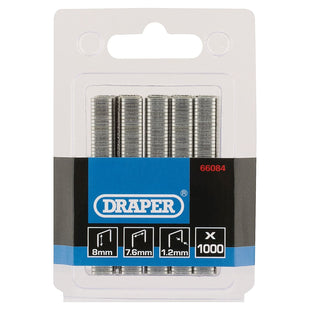 Draper Staples, 8mm (Pack of 1000) 66084 Draper - Town Tools