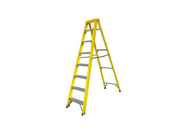 Zarges Fibreglass Swingback Steps Open, 2.71m Closed 2.98m 10 Rungs Zarges - RockBottom Northampton