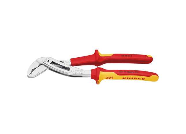 Knipex 88 06 250 SB VDE Insulated Alligator Water Pump Pliers, 250mm Draper - Town Tools