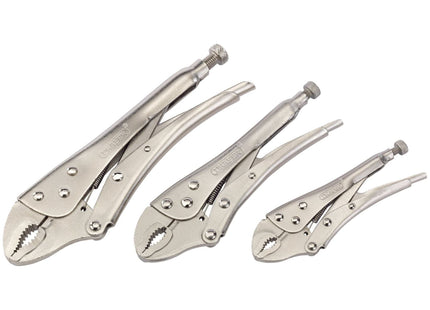 Draper Curved Jaw Self Grip Pliers Set (3 Piece) 14040 Draper - Town Tools
