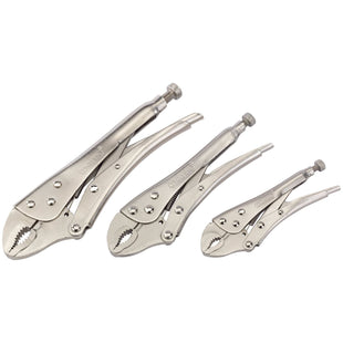 Draper Curved Jaw Self Grip Pliers Set (3 Piece) 14040 Draper - Town Tools