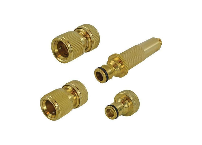 Faithfull Brass Nozzle & Fittings Kit 4 Piece 12.5mm (1/2in) Faithfull - RockBottom Northampton