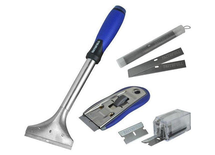 Faithfull Long Handled Scraper & Razor Blade Scraper Set Faithfull - RockBottom Northampton