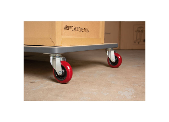 Draper Swivel Plate Fixing Polyurethane Wheel, 100mm Diameter, S.W.L. 125kg Draper - Town Tools