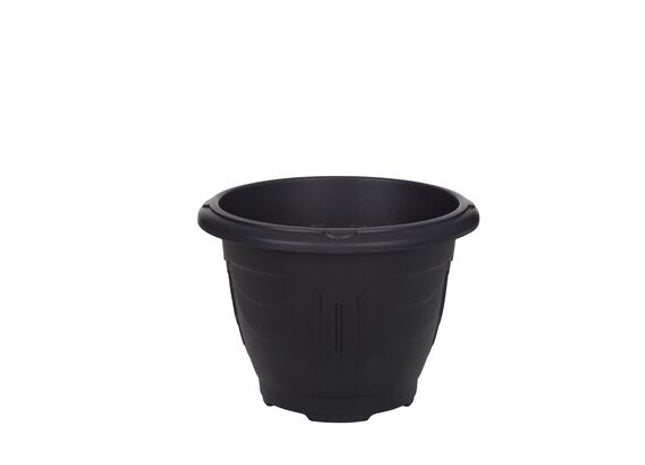 33cm Round Venetian Planter Black