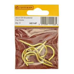 38mm EB Shouldered Cup Hooks (Pack of 5)