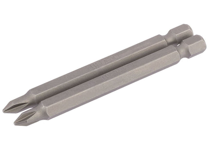 Draper Cross Slot Insert Bit, 1/4" Hex, 75mm Long, No.1 (Pack of 2) 64314 Draper - Town Tools