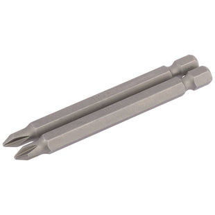 Draper Cross Slot Insert Bit, 1/4" Hex, 75mm Long, No.1 (Pack of 2) 64314 Draper - Town Tools