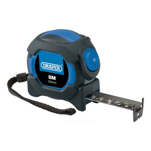 Draper Auto Lock Measuring Tape, 8m/26ft x 25mm Draper - Town Tools