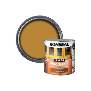 Ronseal 10 Year Woodstain Natural Oak 750ml Ronseal - RockBottom Nothampton