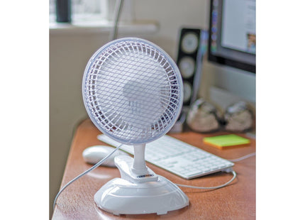 Draper 230V Clip-On Desk Fan, 6"/150mm, 15W 08710 Draper - Town Tools