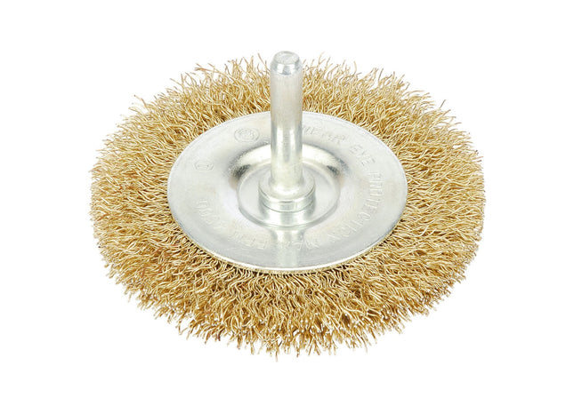 Draper Brassed Steel Crimped Wire Wheel Brush, 75mm 41429 Draper - Town Tools