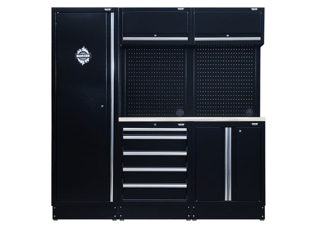 Draper BUNKER Modular Storage Combo with Stainless Steel Worktop (11 Piece) Draper - Town Tools