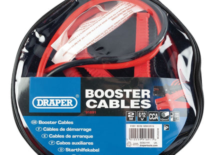 Draper Booster Cables, 2m x 10mm² 91891 Draper - Town Tools