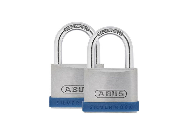 Abus Mechanical 40mm Silver Rock™ 5 Padlock Twin Pack ABUS Mechanical - RockBottom Northampton