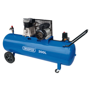 Draper Belt-Driven Air Compressor, 200L, 2.2kW 55315 Draper - Town Tools