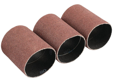 Draper Aluminium Oxide Sanding Sleeves, 45 x 60mm, 80 Grit (Pack of 3) 93353 Draper - Town Tools