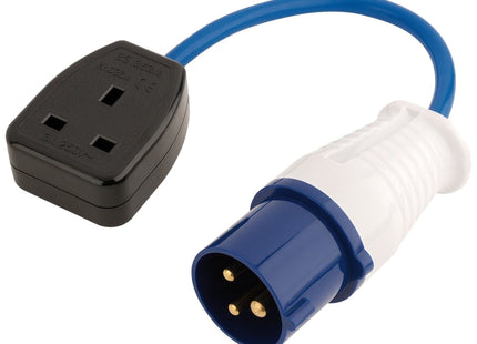 Draper 230V Adaptor Lead with 16A Plug to 13A Socket 17573 Draper - Town Tools