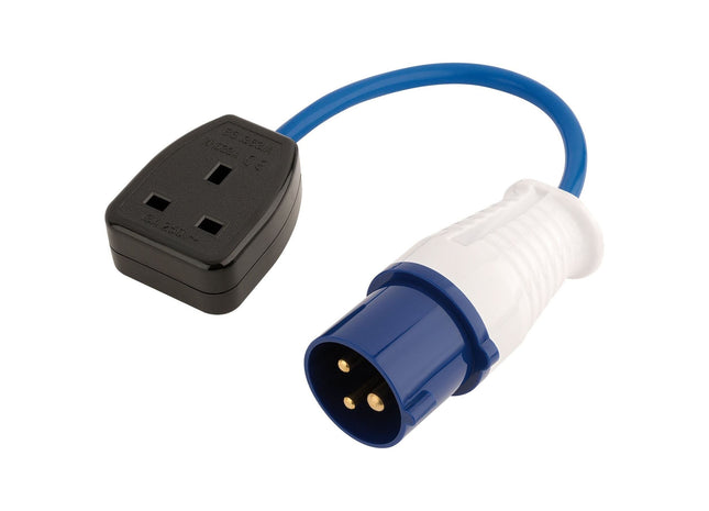 Draper 230V Adaptor Lead with 16A Plug to 13A Socket 17573 Draper - Town Tools