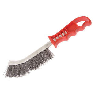 Faithfull Wire Scratch Brush Steel Red Handle Faithfull - RockBottom Northampton