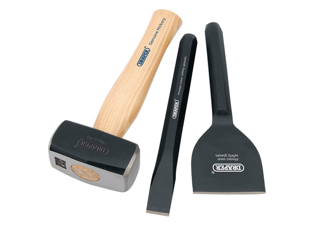 Draper Builders Kit with Hickory Handle (3 Piece) 26120 Draper - Town Tools