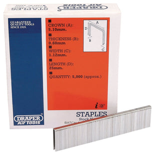Draper Staples, 25mm (5000) 59839 Draper - Town Tools