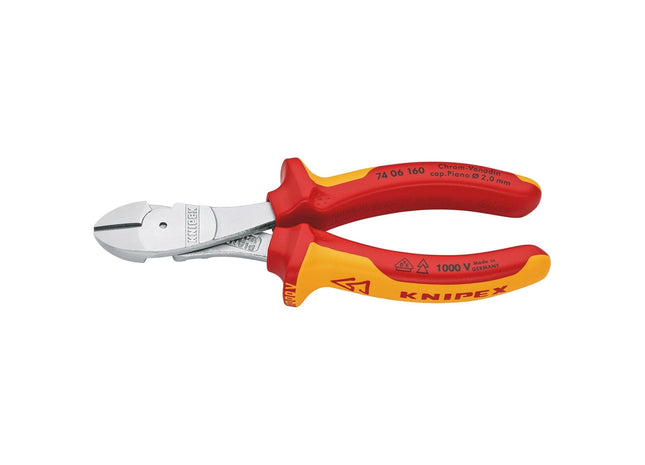 Draper Knipex 74 06 160 SB VDE Insulated High Leverage Diagonal Cutter, 160mm Draper - Town Tools