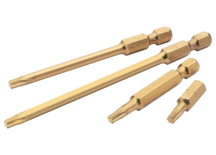 Draper T9 1/4" Hex Draper TX-STAR Titanium Nitride Coated Insert Bit 50mm Long x Draper - Town Tools