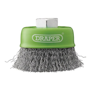 Draper Stainless-Steel Crimped Wire Cup Brush, 75mm, M14 Draper - Town Tools