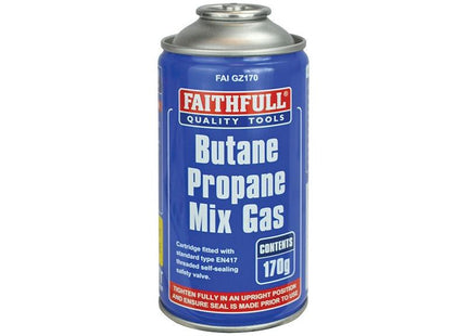Faithfull Butane Propane Mix Gas Cartridge 170g Faithfull - RockBottom Northampton