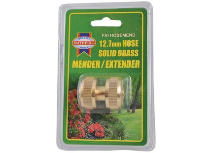 Faithfull Brass Hose Mender 12.5mm (1/2in) Faithfull - RockBottom Northampton