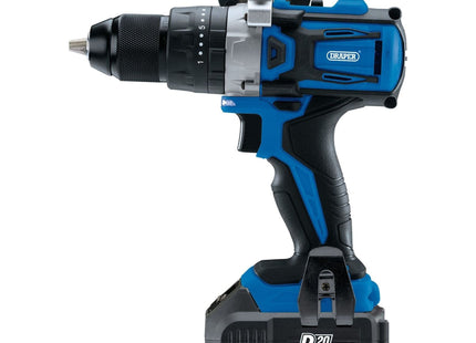 Draper D20 20V Brushless Combi Drill, 1 x 4.0Ah Battery, 1 x Fast Charger 79894 Draper - Town Tools