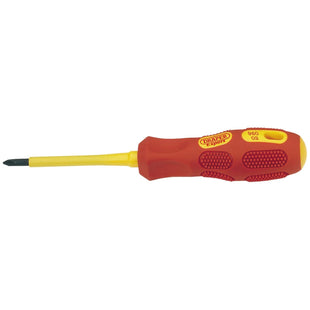 Draper VDE Approved Fully Insulated Cross Slot Screwdriver, No.1 x 80mm (Sold Lo Draper - Town Tools