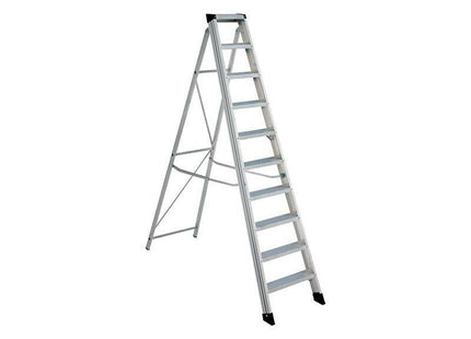 Zarges EN131 Professional Swingback Steps, Open 2.11m Closed 2.37m 10 Rungs Zarges - RockBottom Northampton