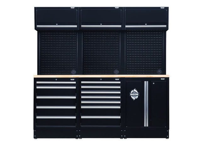 Draper BUNKER Modular Storage Combo with Hardwood Worktop (14 Piece) 04411 Draper - Town Tools