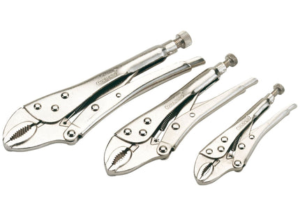 Draper Curved Jaw Self Grip Pliers Set (3 Piece) 14040 Draper - Town Tools
