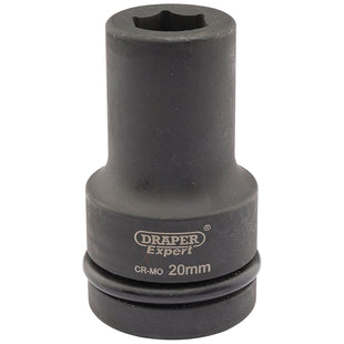 Draper Expert HI-TORQ 6 Point Deep Impact Socket, 1" Sq. Dr., 20mm Draper - Town Tools